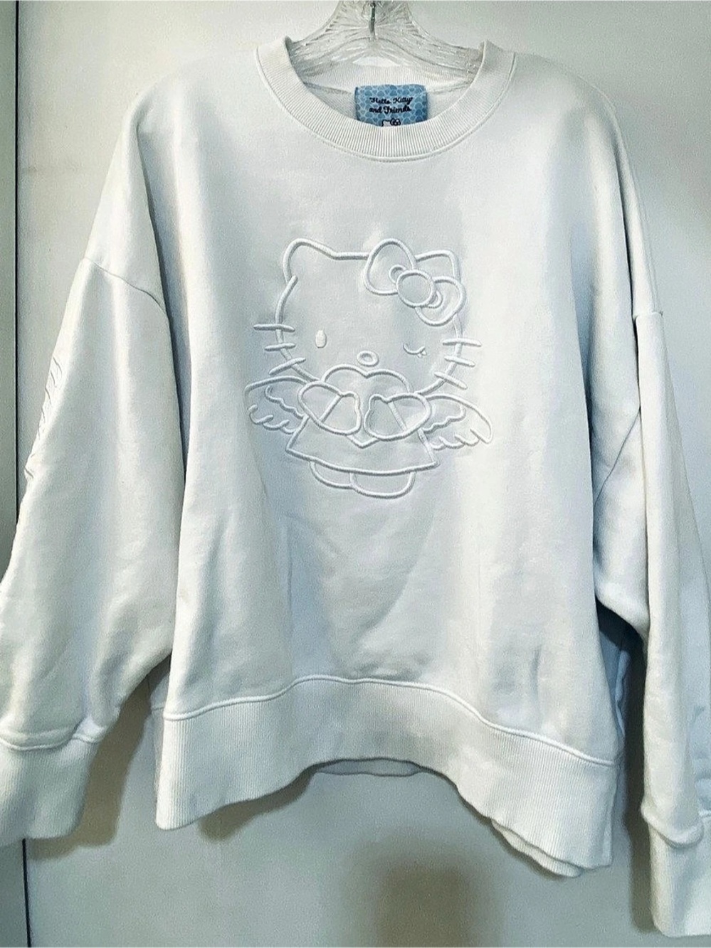Hello Kitty and Friends collab with Forever 21  White Embroidered Sweatshirt